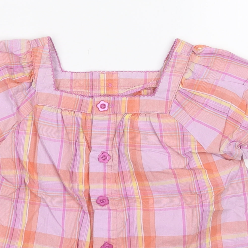 TU Girls Multicoloured Plaid  Basic Button-Up Size 12-18 Months