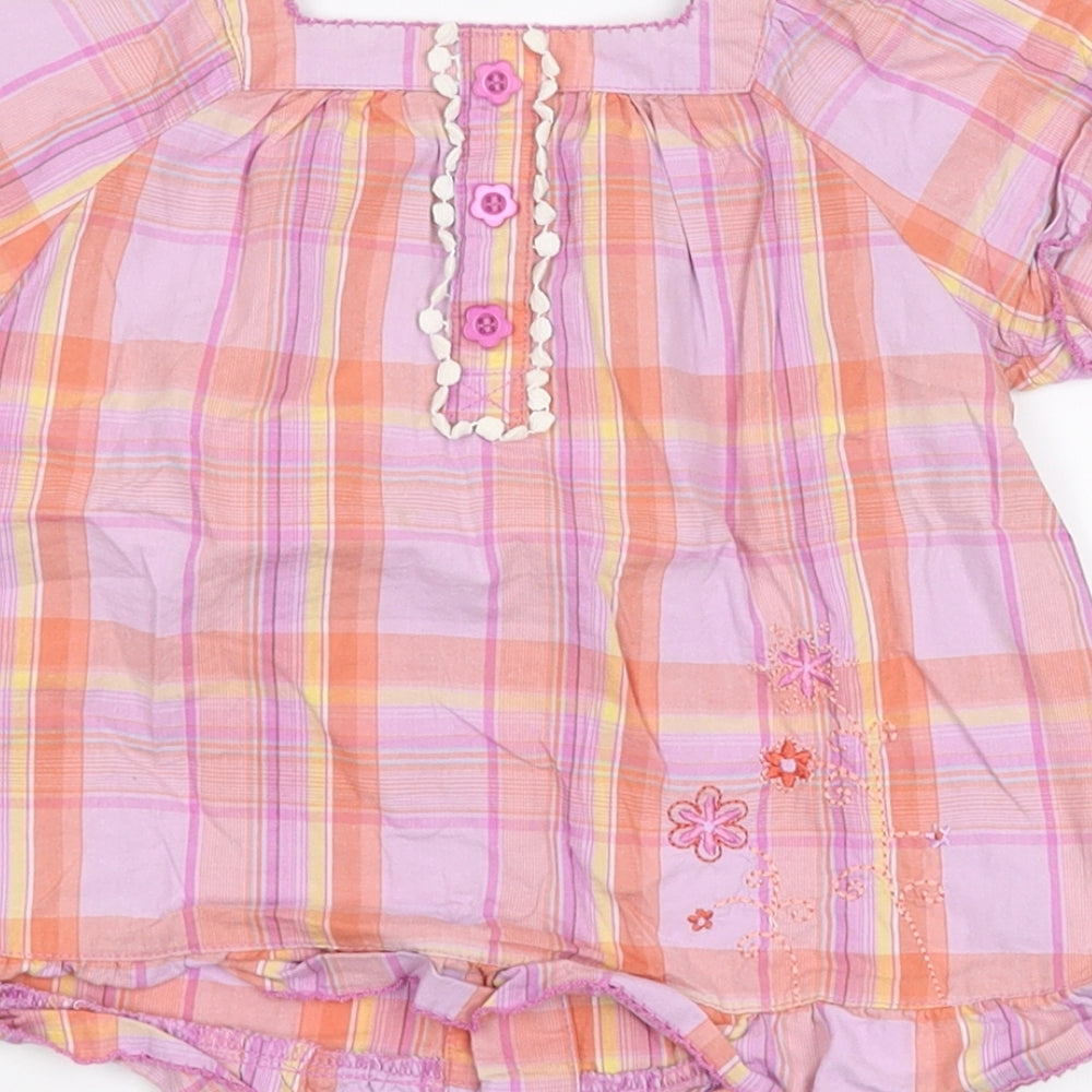 TU Girls Multicoloured Plaid  Basic Button-Up Size 12-18 Months