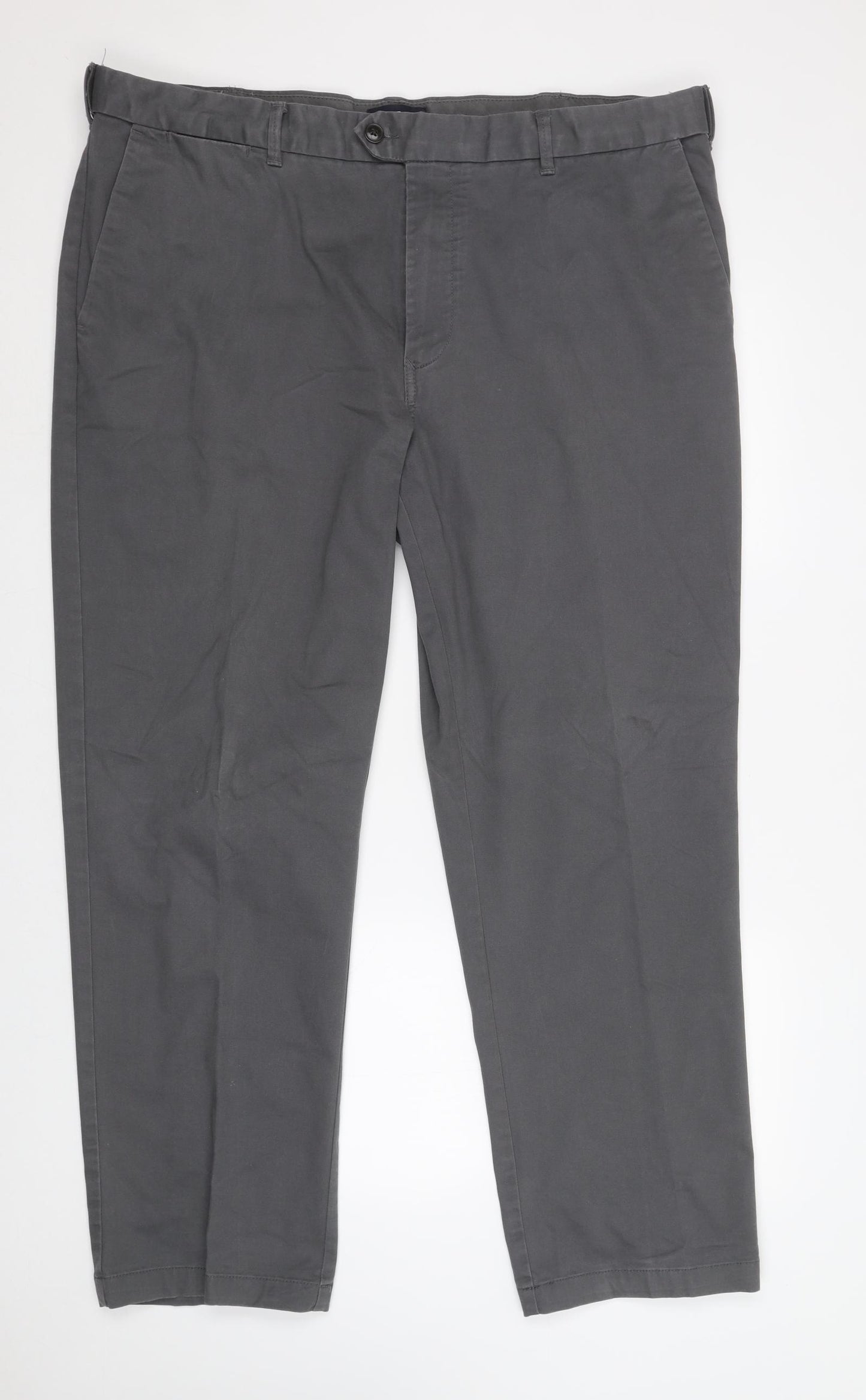 M&S Mens Grey   Chino Trousers Size 42 L31 in