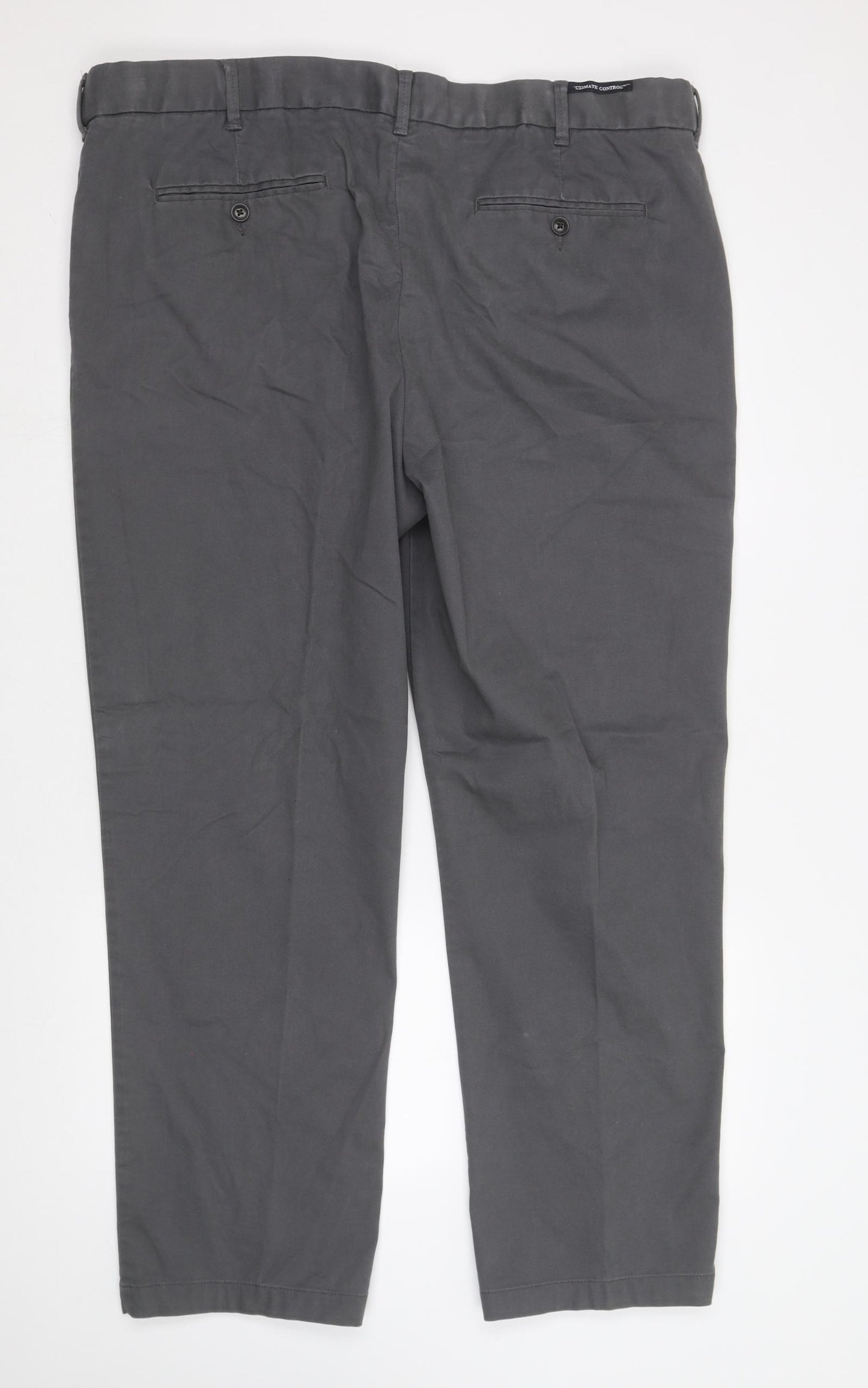 M&S Mens Grey   Chino Trousers Size 42 L31 in