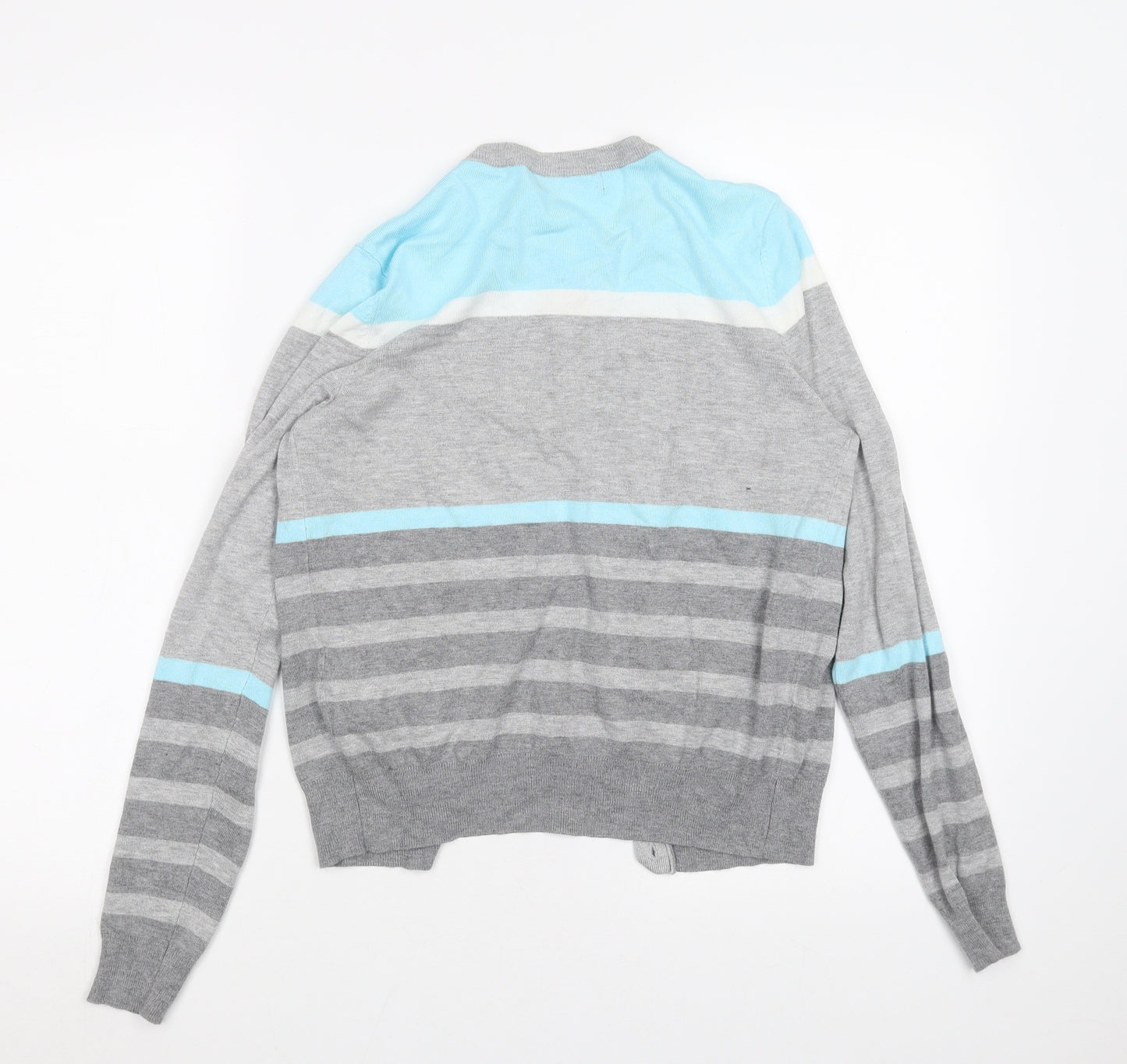 M&S Womens Multicoloured Striped  Cardigan Jumper Size 10