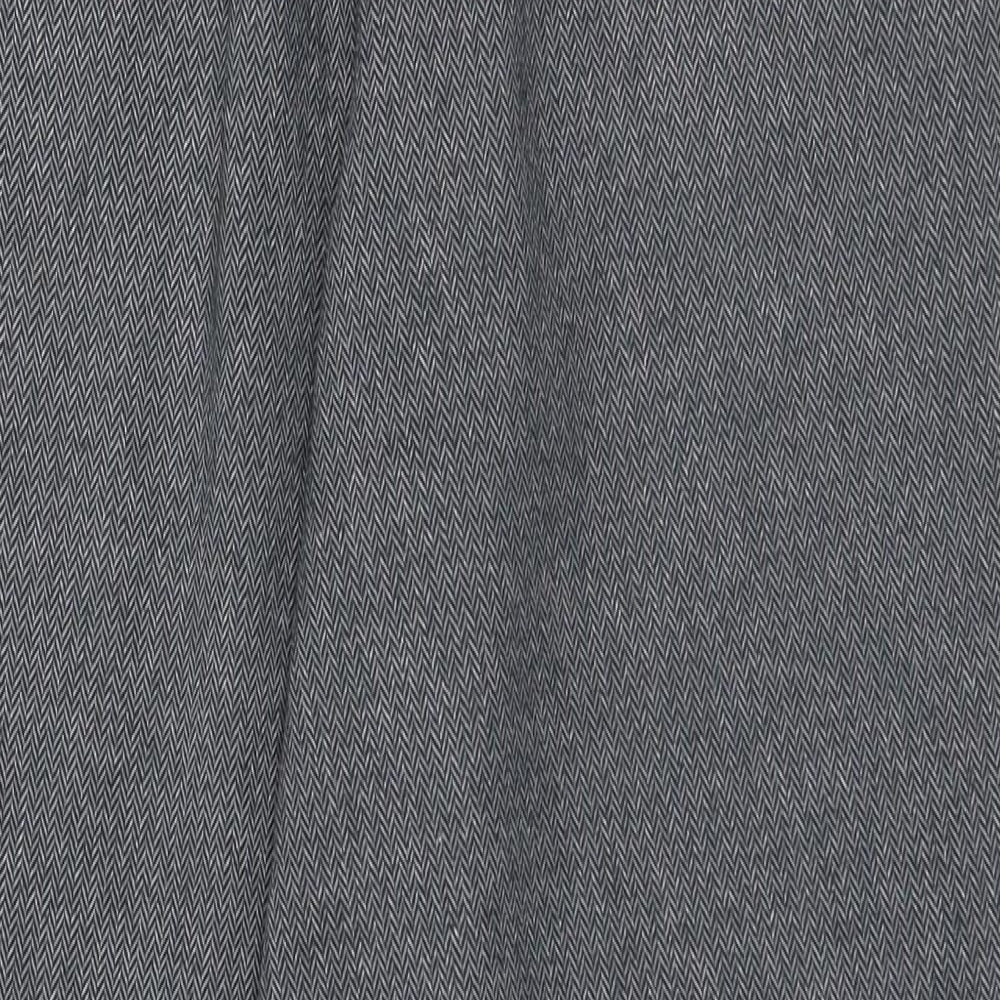 ST MICHAEL Mens Grey Herringbone  Trousers  Size 16 L27 in