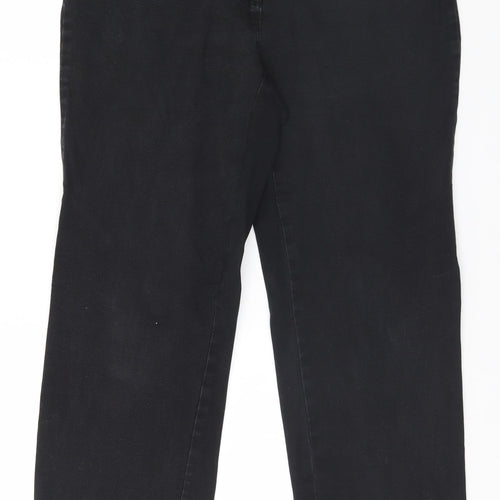 Preworn Womens Black   Trousers  Size 14 L28 in