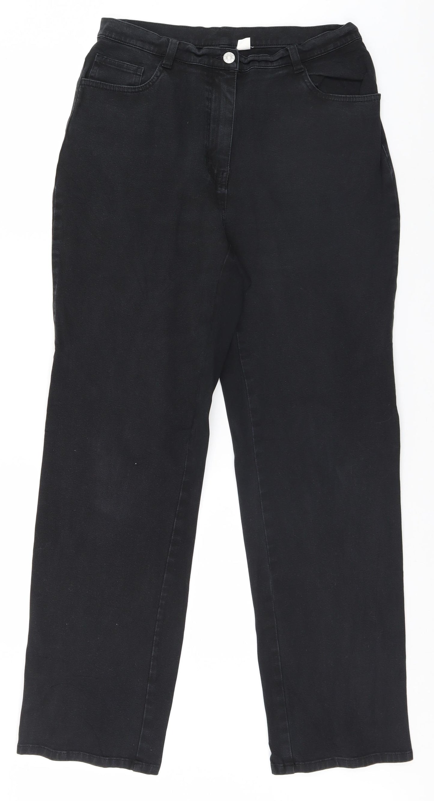 Preworn Womens Black   Trousers  Size 14 L28 in