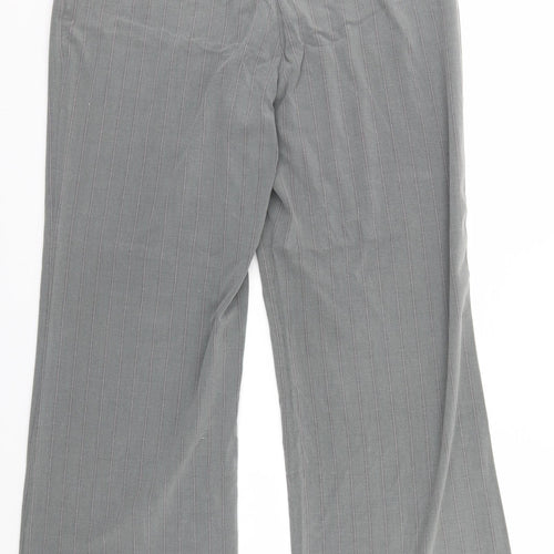 EVIE Womens Grey Striped  Trousers  Size 16 L30.5 in