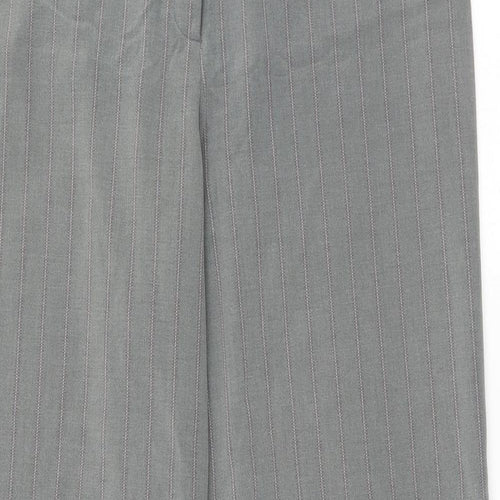 EVIE Womens Grey Striped  Trousers  Size 16 L30.5 in