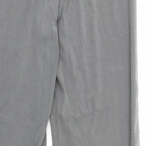 EVIE Womens Grey Striped  Trousers  Size 16 L30.5 in