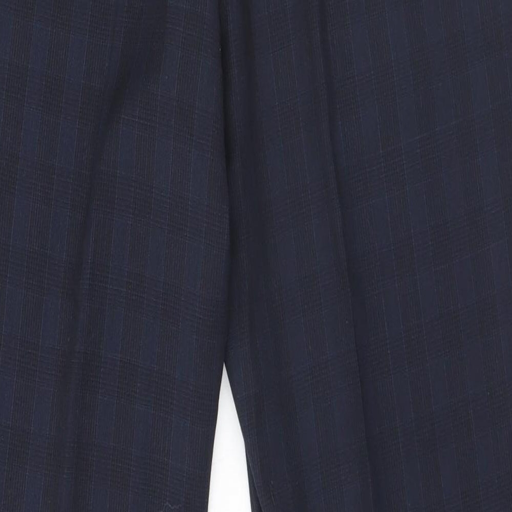 NEXT Womens Blue Check  Trousers  Size 12 L26 in