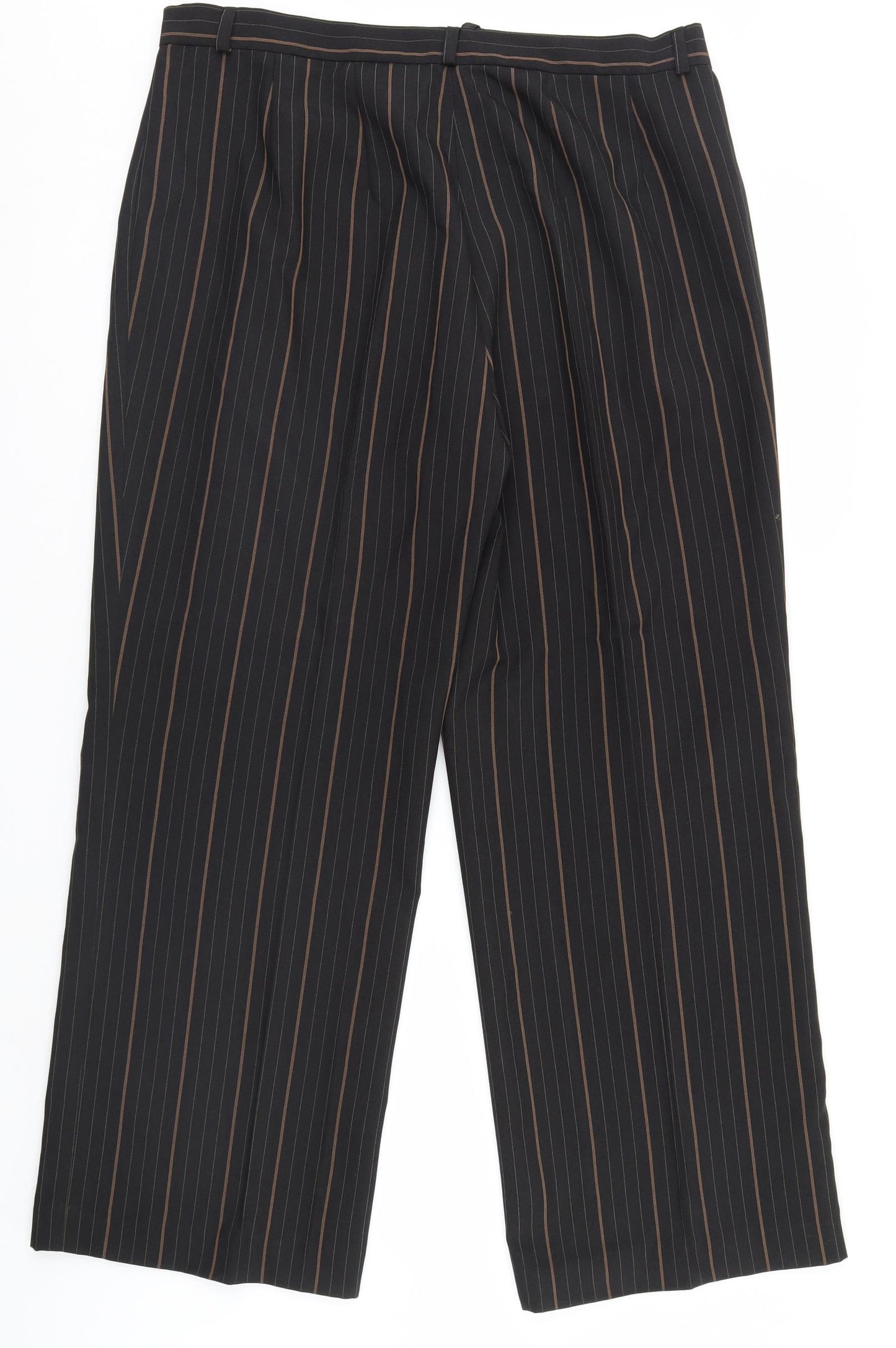 Kaleidoscope Womens Brown Striped  Trousers  Size 18 L27 in
