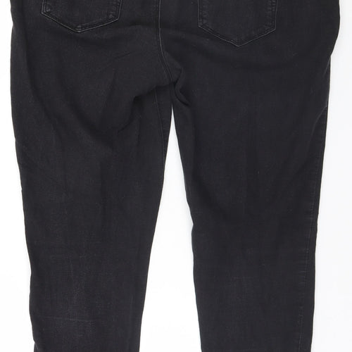 Denim & Co. Womens Black  Denim Straight Jeans Size 14 L24 in
