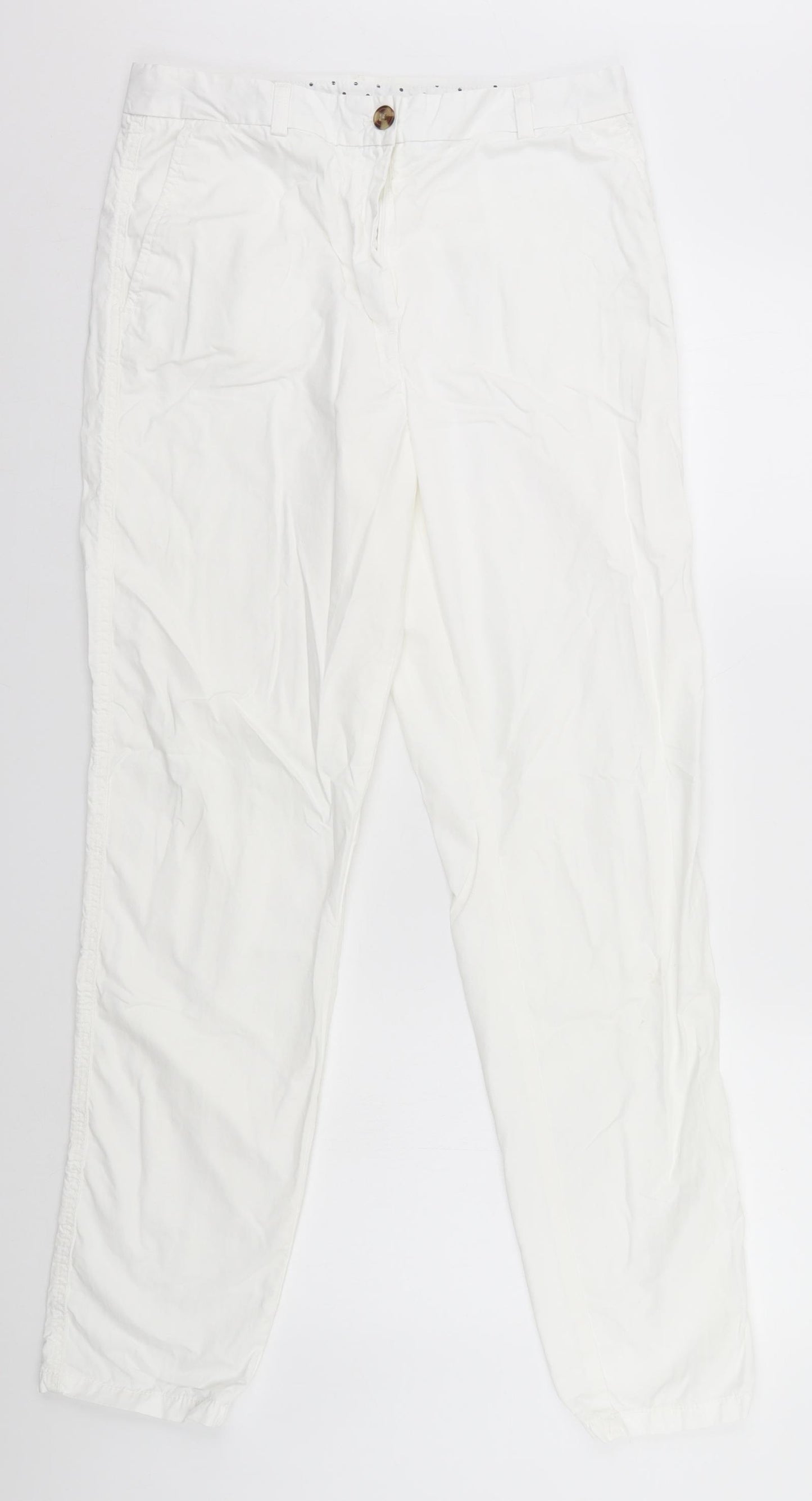 Preworn Womens White   Trousers  Size L L29 in