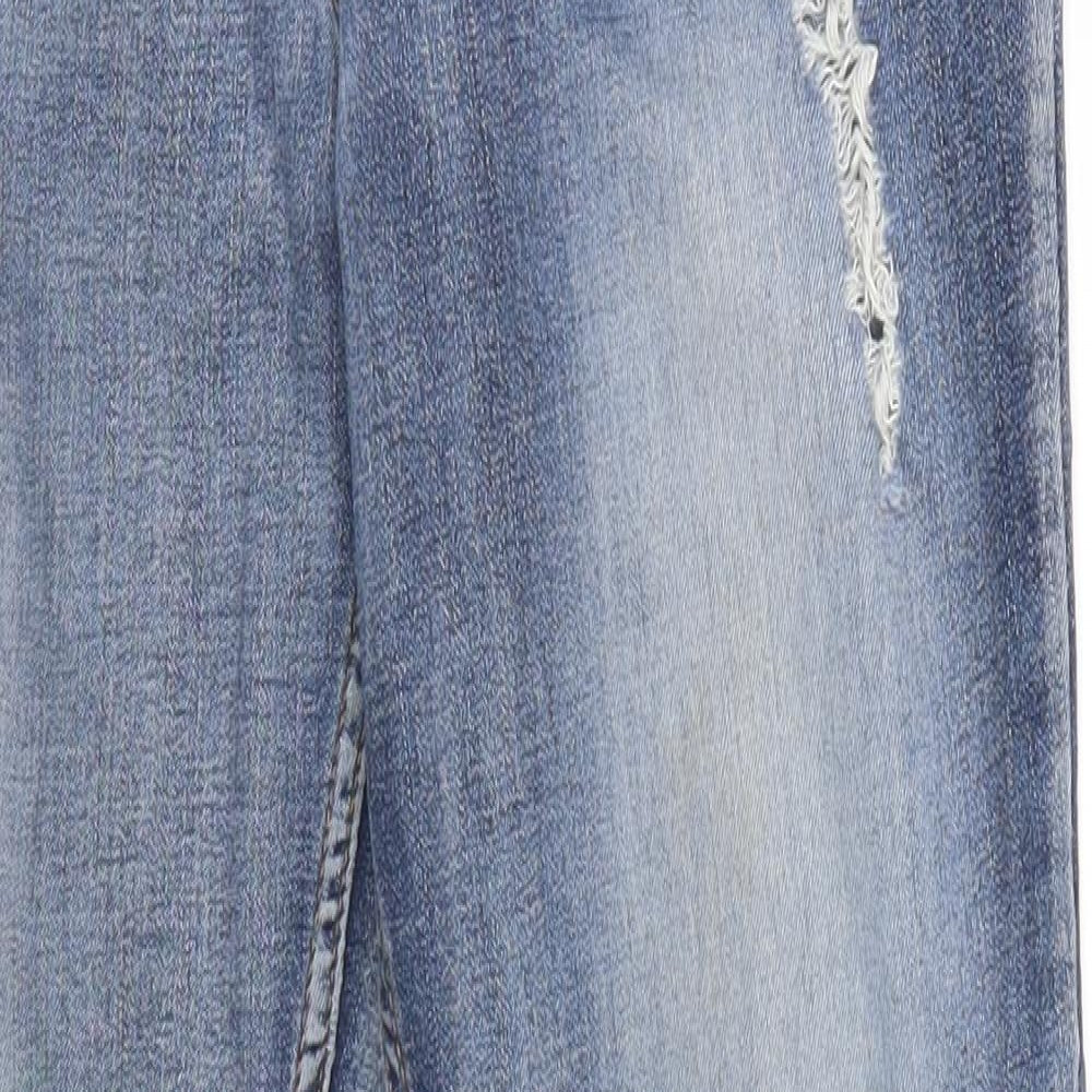 Nutmeg Womens Blue   Straight Jeans Size 8 L28 in - Ripped