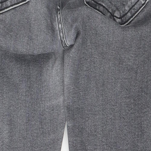 Topshop Womens Grey   Straight Jeans Size S L22 in