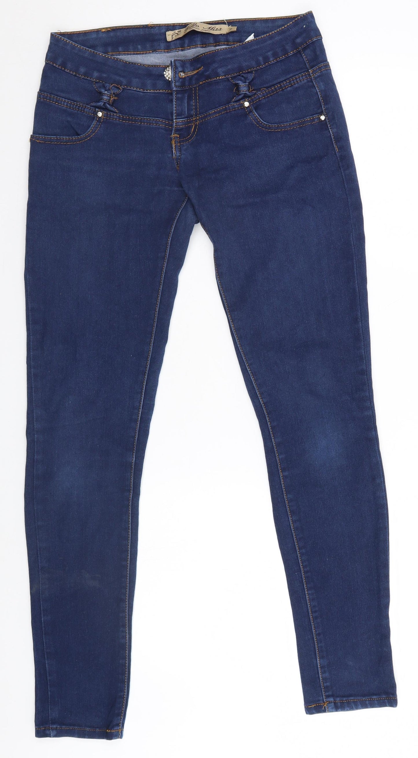 hello miss Womens Blue   Straight Jeans Size 10 L29.5 in
