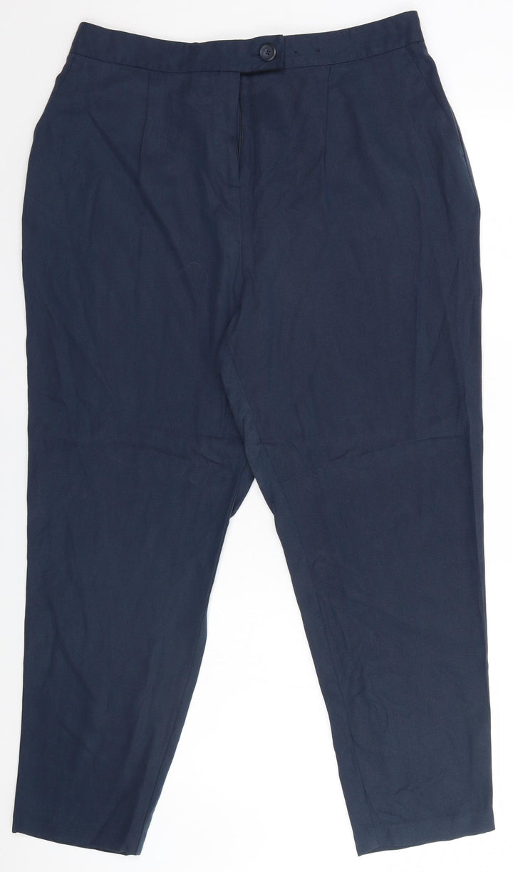 F&F Womens Blue Trousers Size 14 L24 in