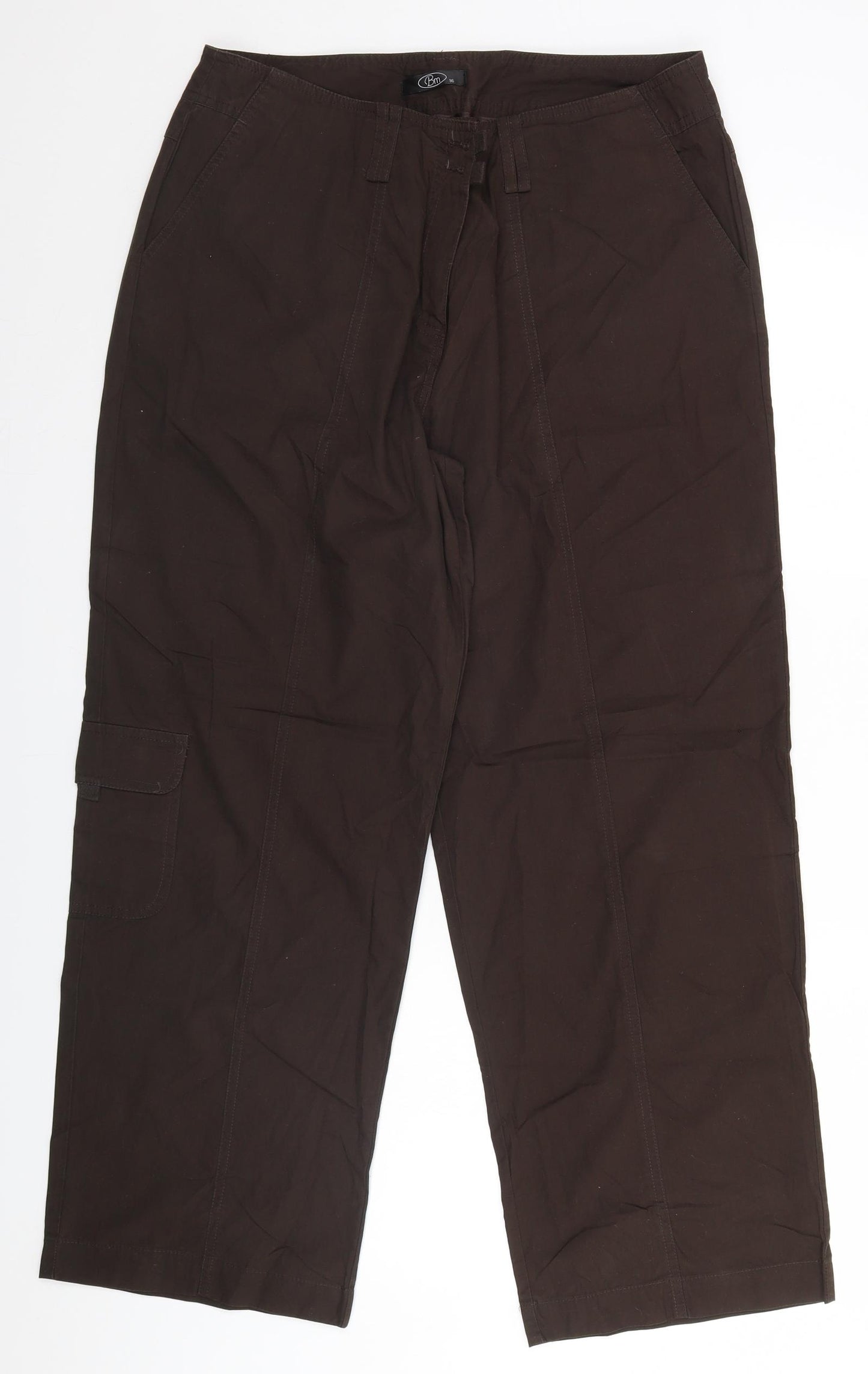 BM Womens Brown   Trousers  Size 16 L26 in