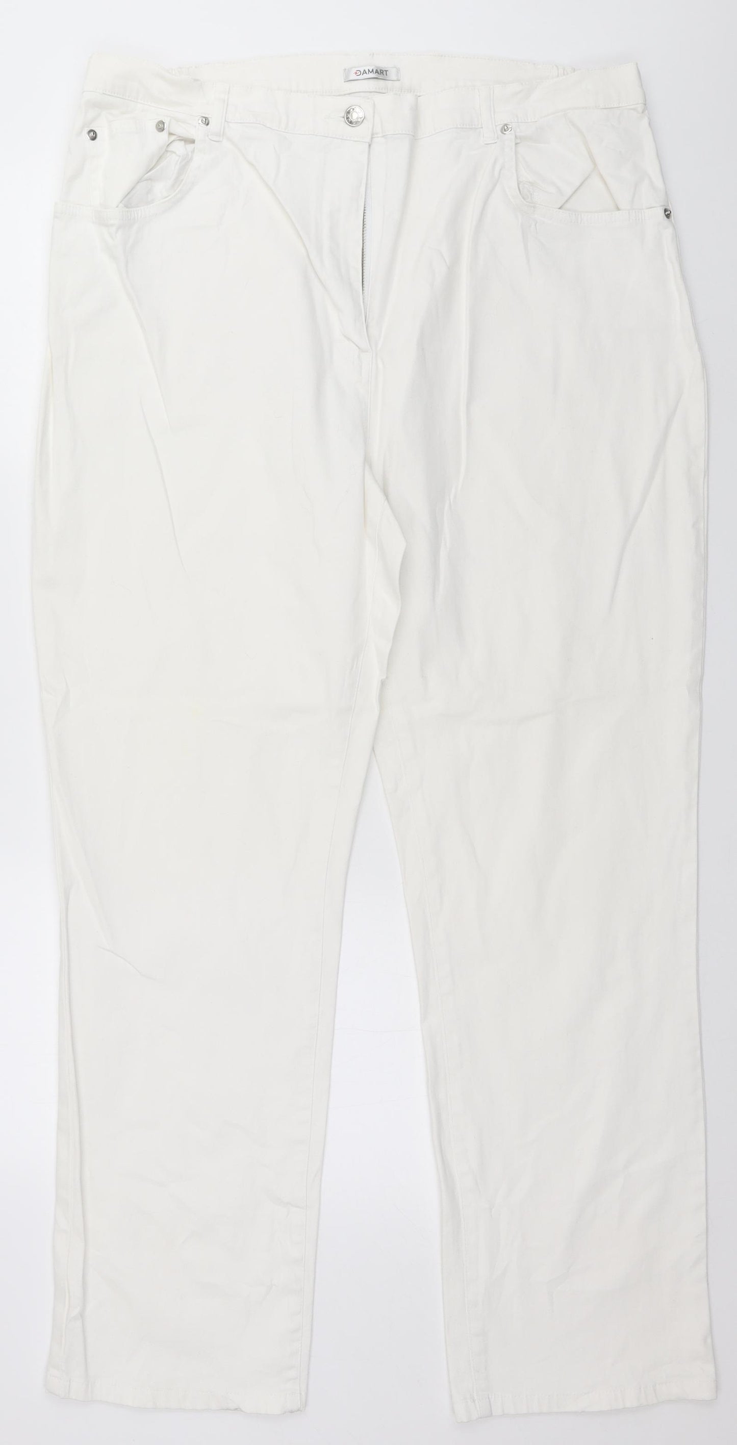 Damart Womens White   Trousers  Size 20 in L30 in