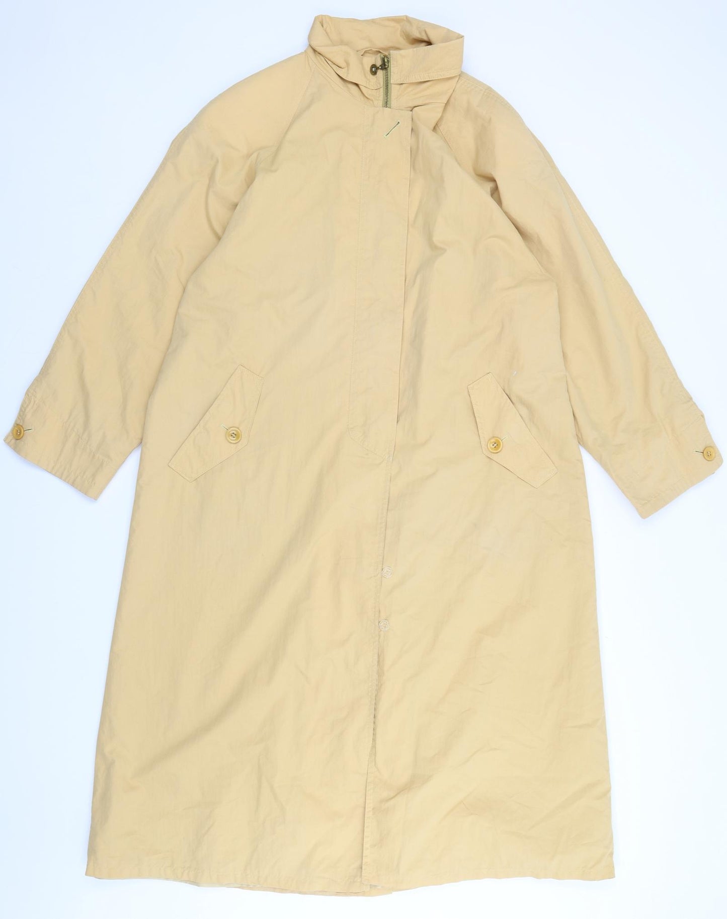 Preworn Womens Yellow   Overcoat Coat Size 14