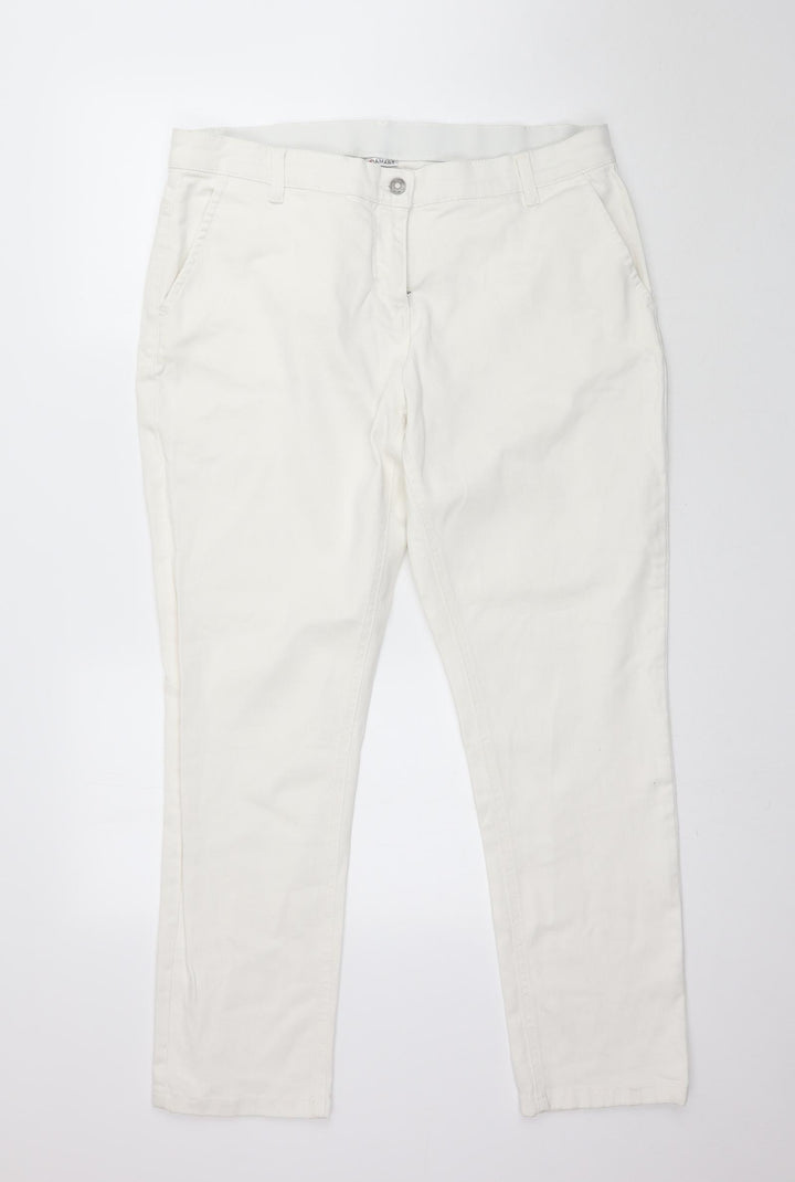 Damart Womens White Denim Jegging Jeans Size L L29 in