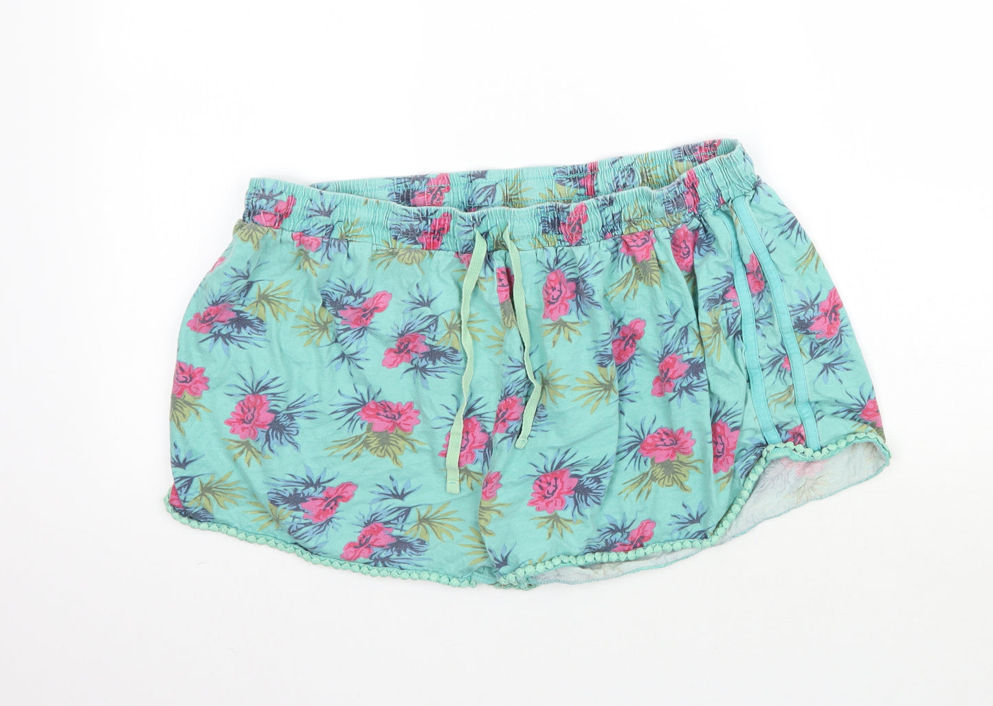 Be You Womens Green Floral   Sleep Shorts Size 20