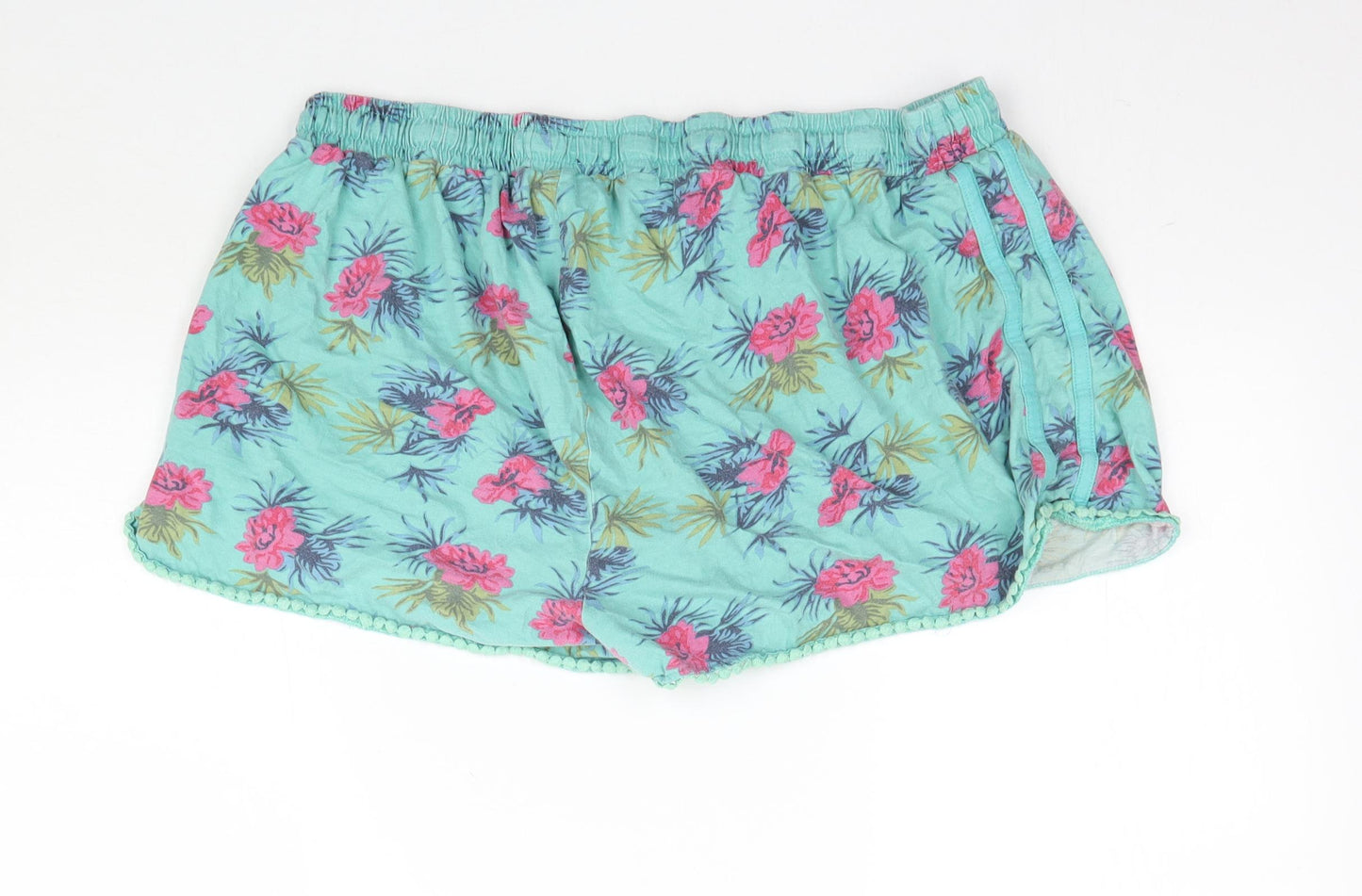 Be You Womens Green Floral   Sleep Shorts Size 20