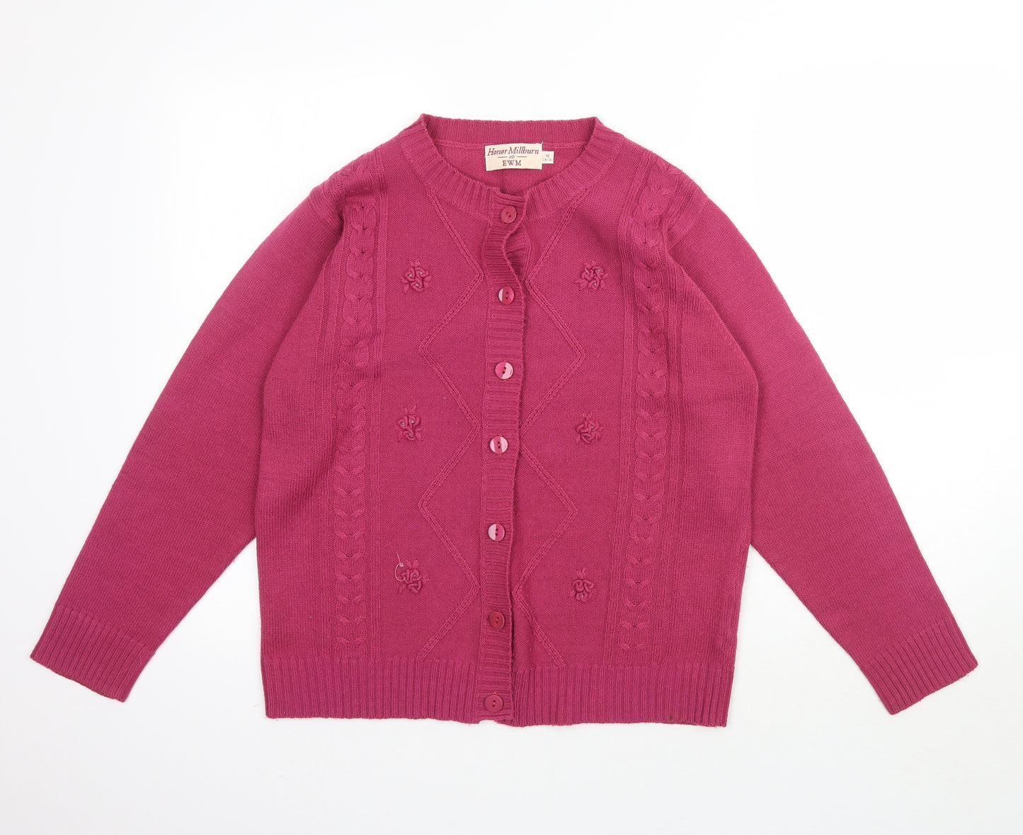 Edinburgh Woolen Mill  Womens Pink  Knit Cardigan Jumper Size 14