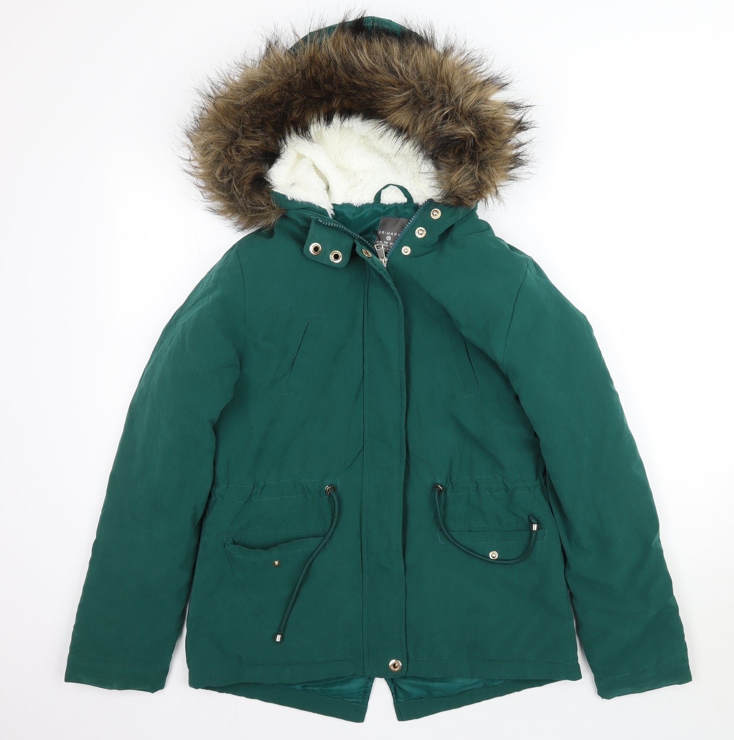 Primark Womens Green   Parka Coat Size XS