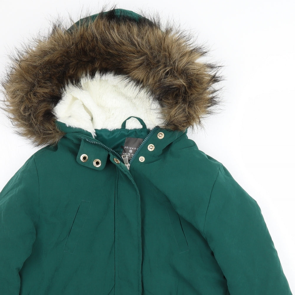 Primark Womens Green   Parka Coat Size XS