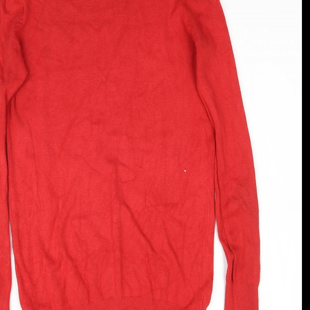 Zara Womens Red  Knit Basic T-Shirt Size M  - 26