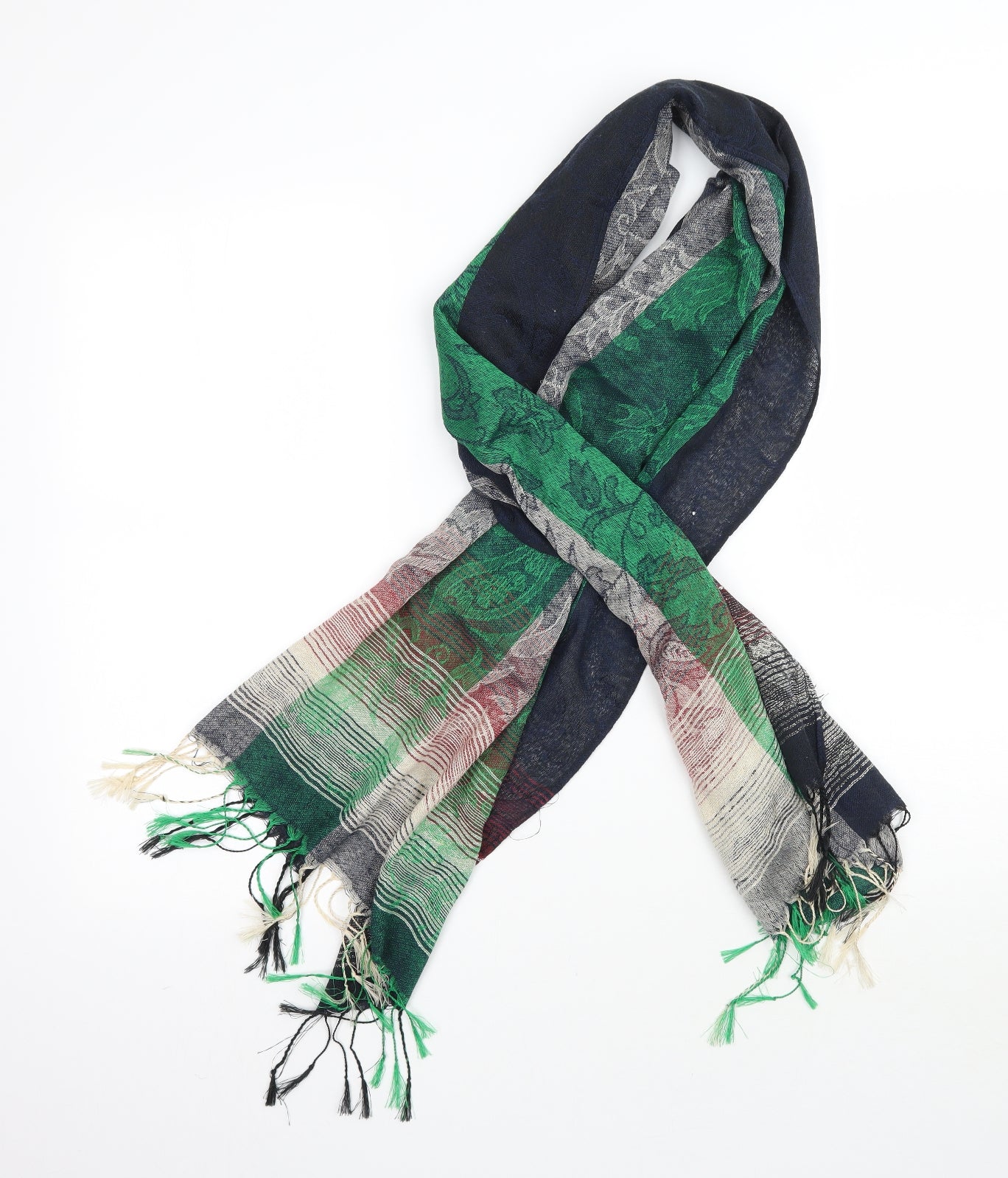 Preworn Womens Multicoloured Striped   Scarf