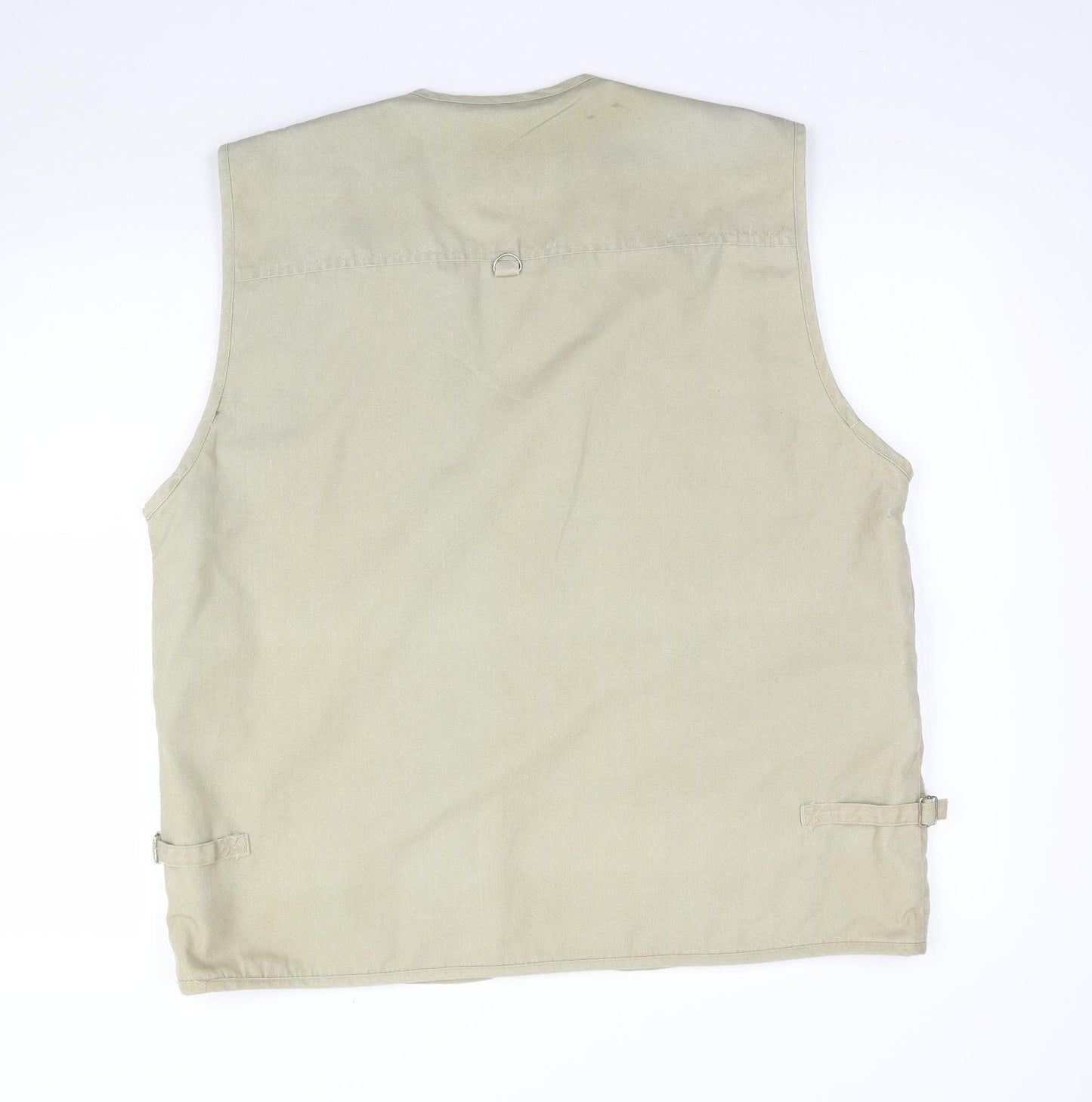 FLYING CAT Mens Beige   Gilet Waistcoat Size 2XL  - Fishing Vest