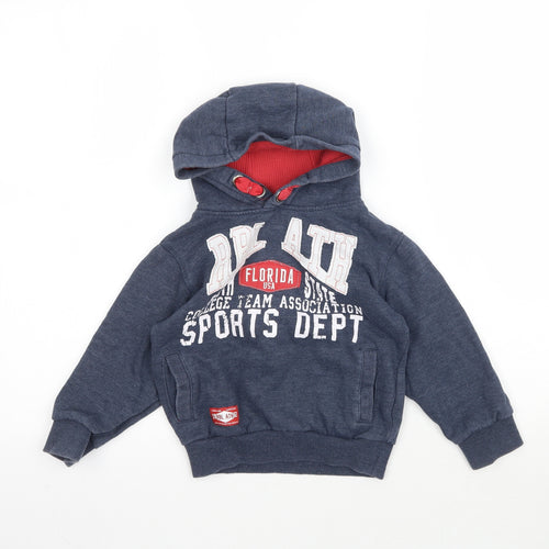 Rebel Boys Blue   Pullover Hoodie Size 3-4 Years