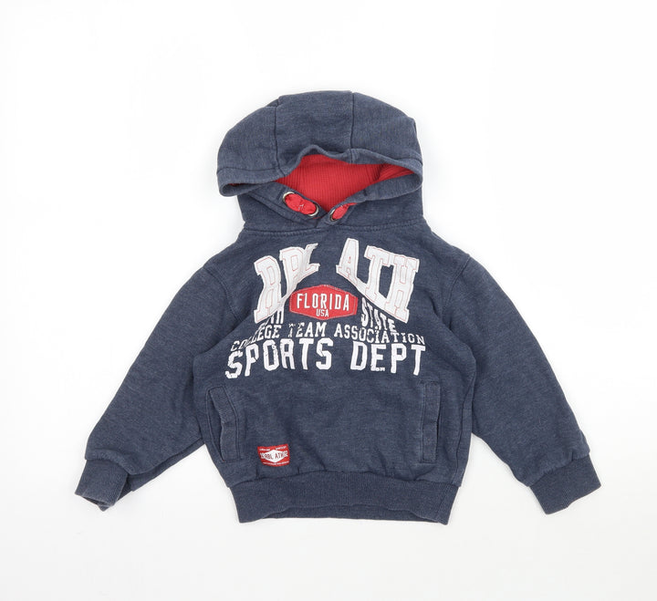 Rebel Boys Blue Pullover Hoodie Size 3-4 Years