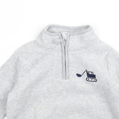 George Boys Grey  Fleece Pullover Sweatshirt Size 3-4 Years  - Digger