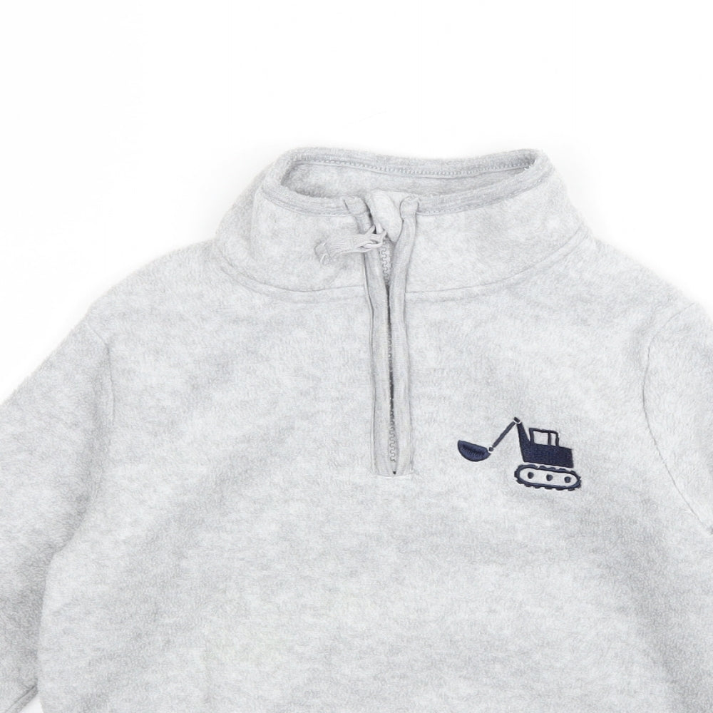 George Boys Grey  Fleece Pullover Sweatshirt Size 3-4 Years  - Digger