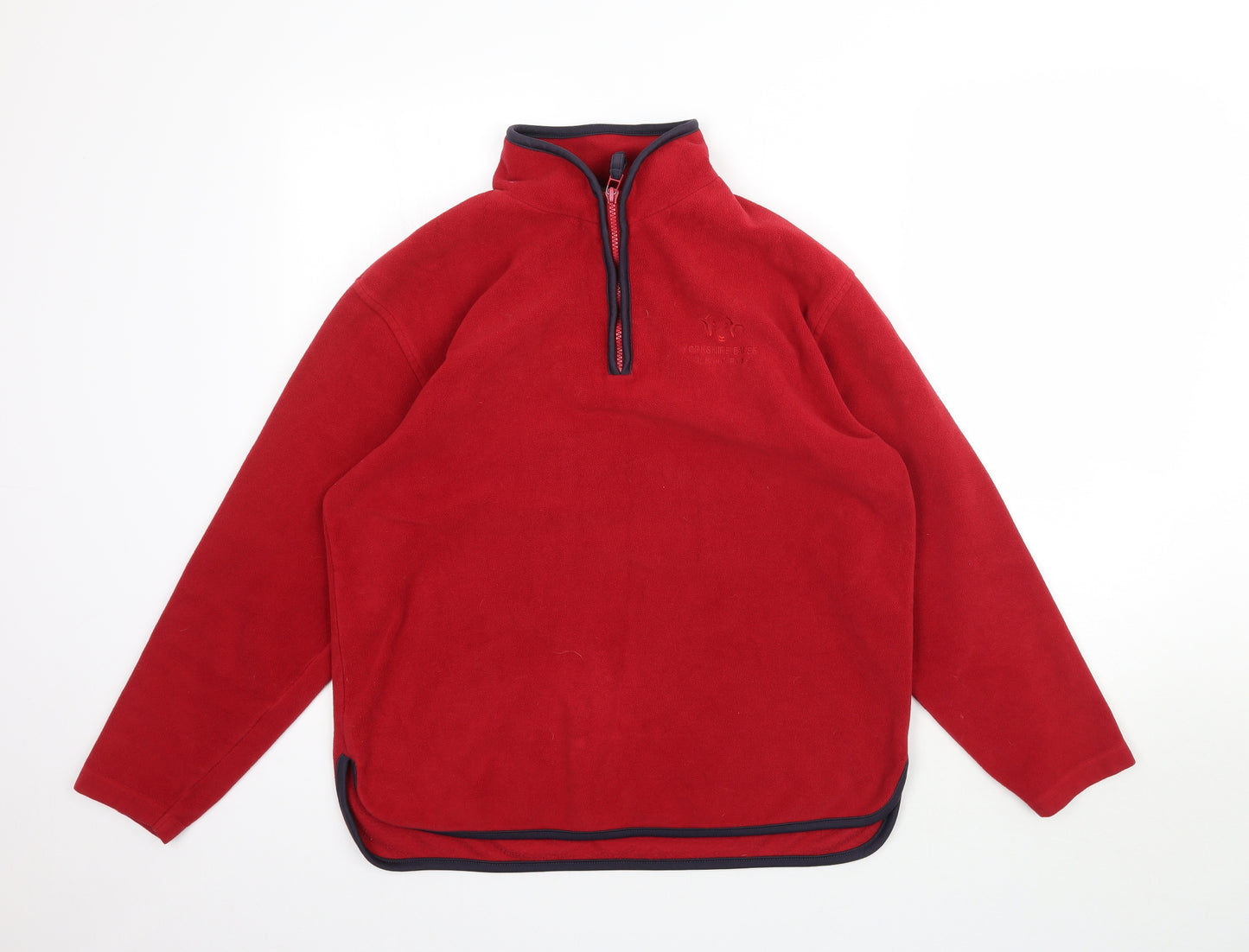 Henbury Mens Red  Fleece Pullover Sweatshirt Size S