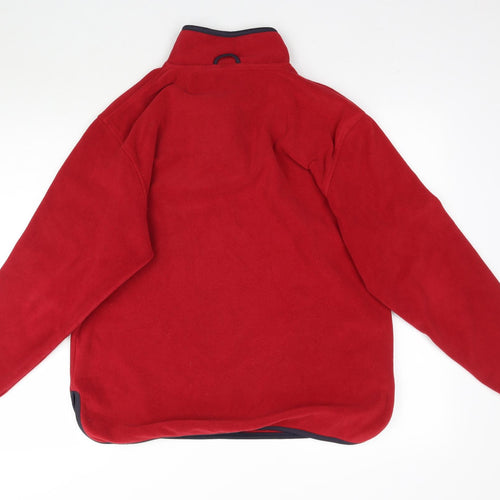 Henbury Mens Red  Fleece Pullover Sweatshirt Size S