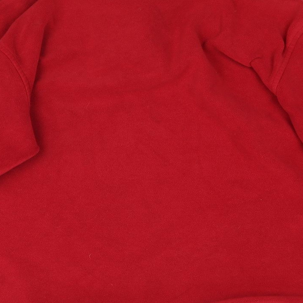 Henbury Mens Red  Fleece Pullover Sweatshirt Size S