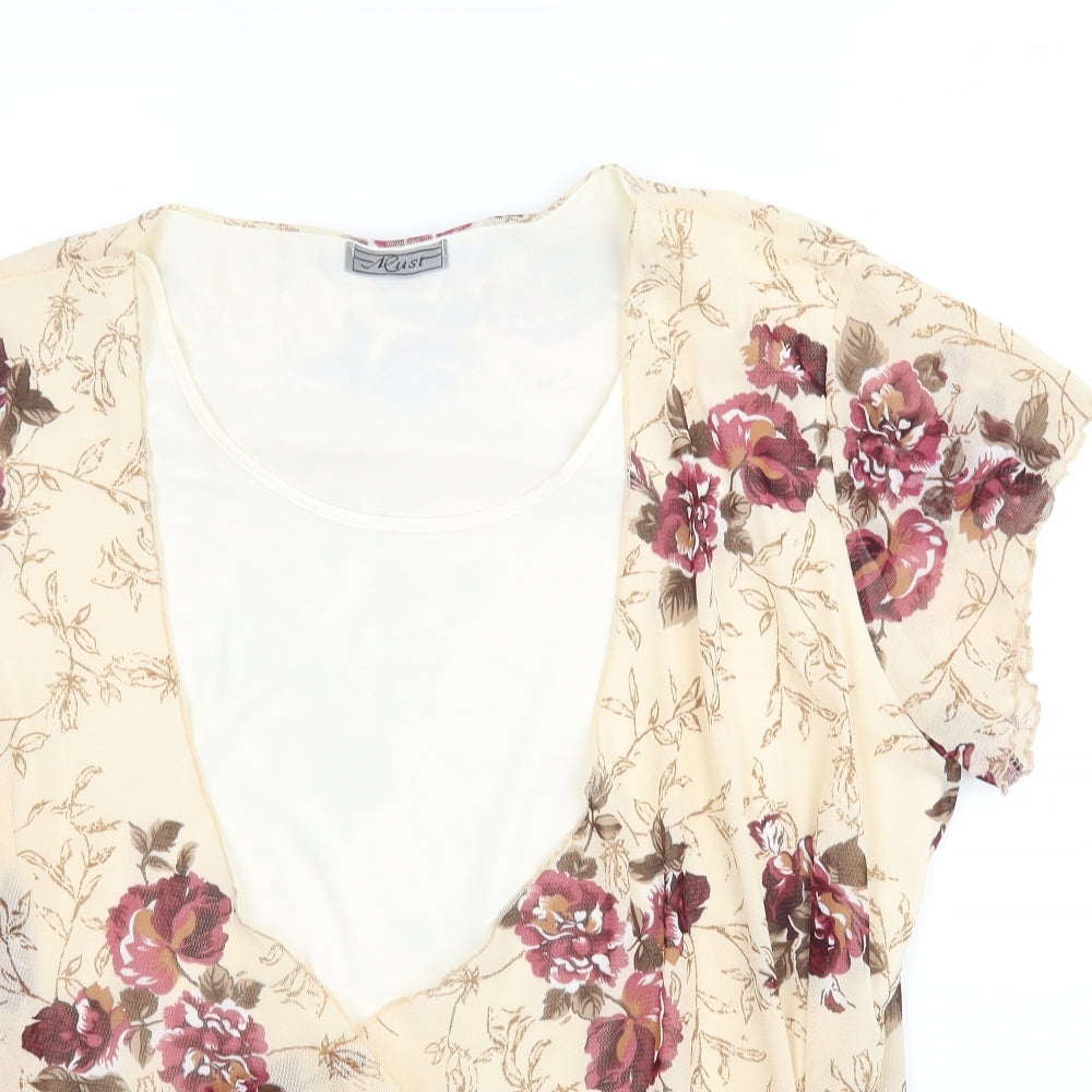 Must Womens Multicoloured Floral  Basic Blouse Size 3XL
