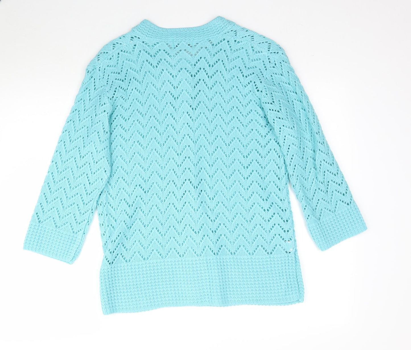 Lady Ice Womens Blue  Knit Cardigan Jumper Size M