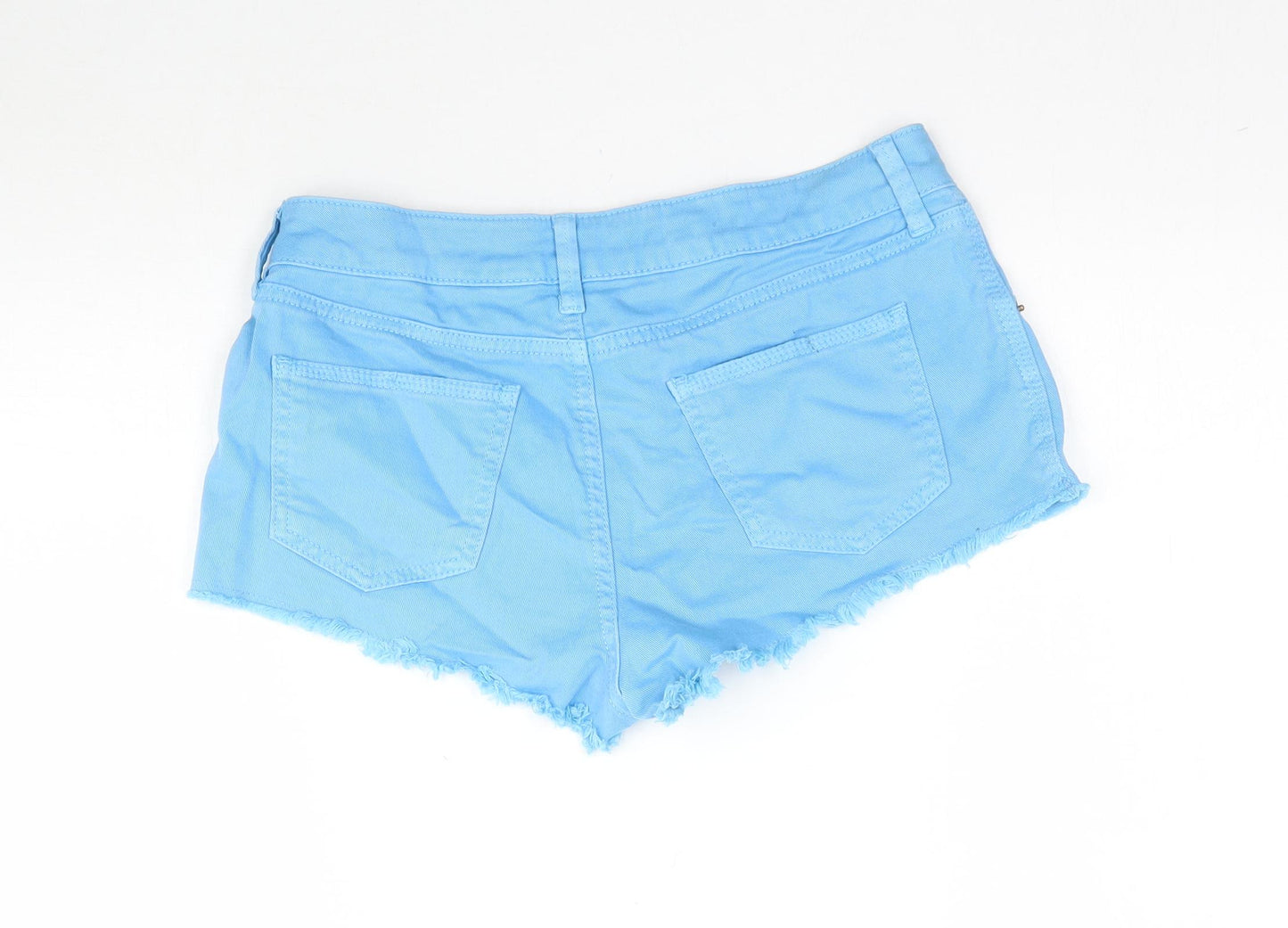 Topshop Womens Blue  Denim Hot Pants Shorts Size 28 in