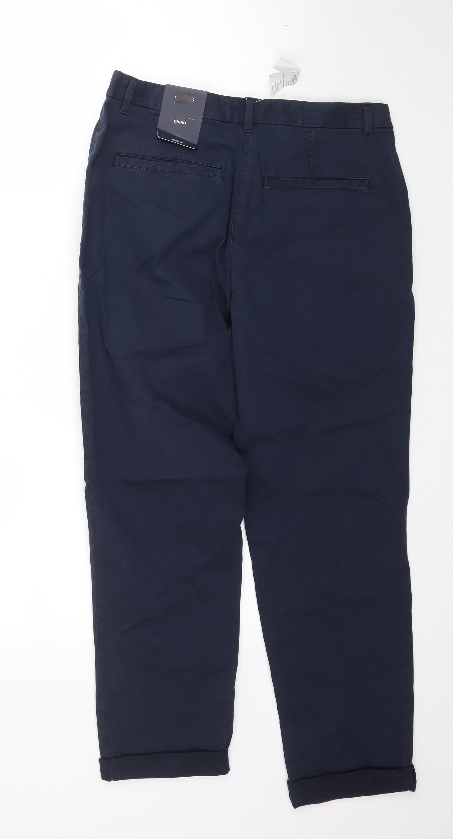 Marks and Spencer Womens Blue   Cropped Trousers Size 10 L26 in