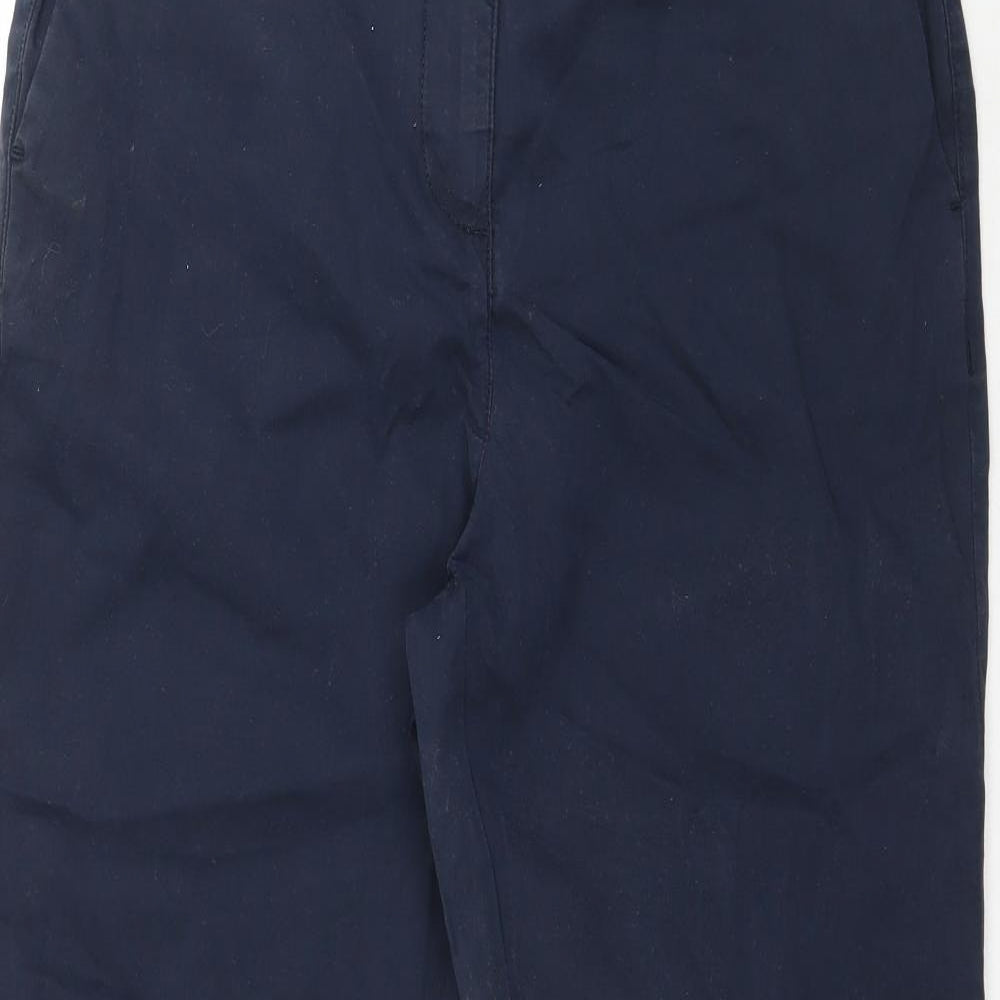 Marks and Spencer Womens Blue   Cropped Trousers Size 10 L26 in