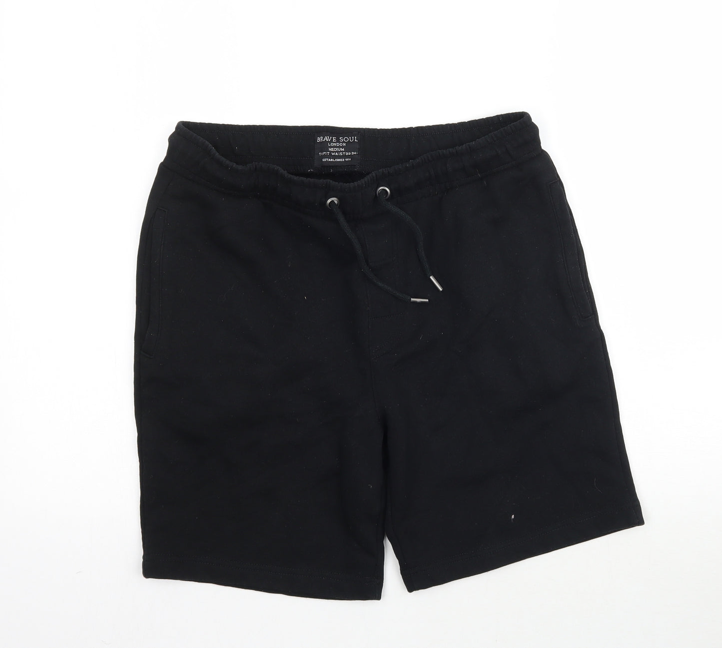 Brave Soul Womens Black   Sweat Shorts Size M