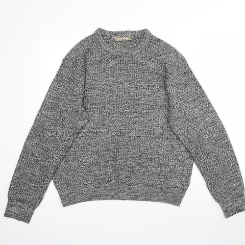 Avenue Mens Grey  Knit Pullover Jumper Size M