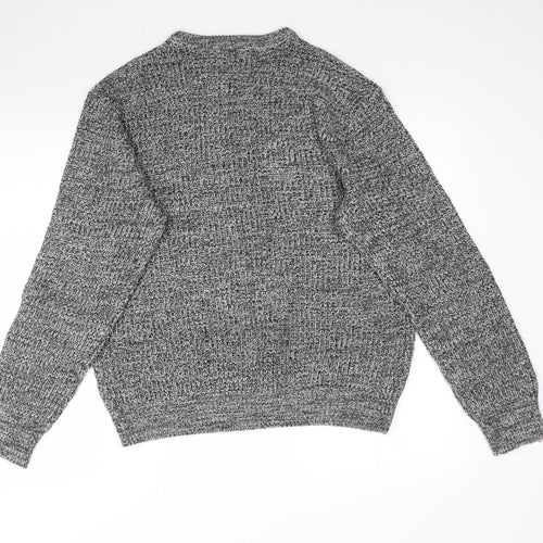 Avenue Mens Grey  Knit Pullover Jumper Size M