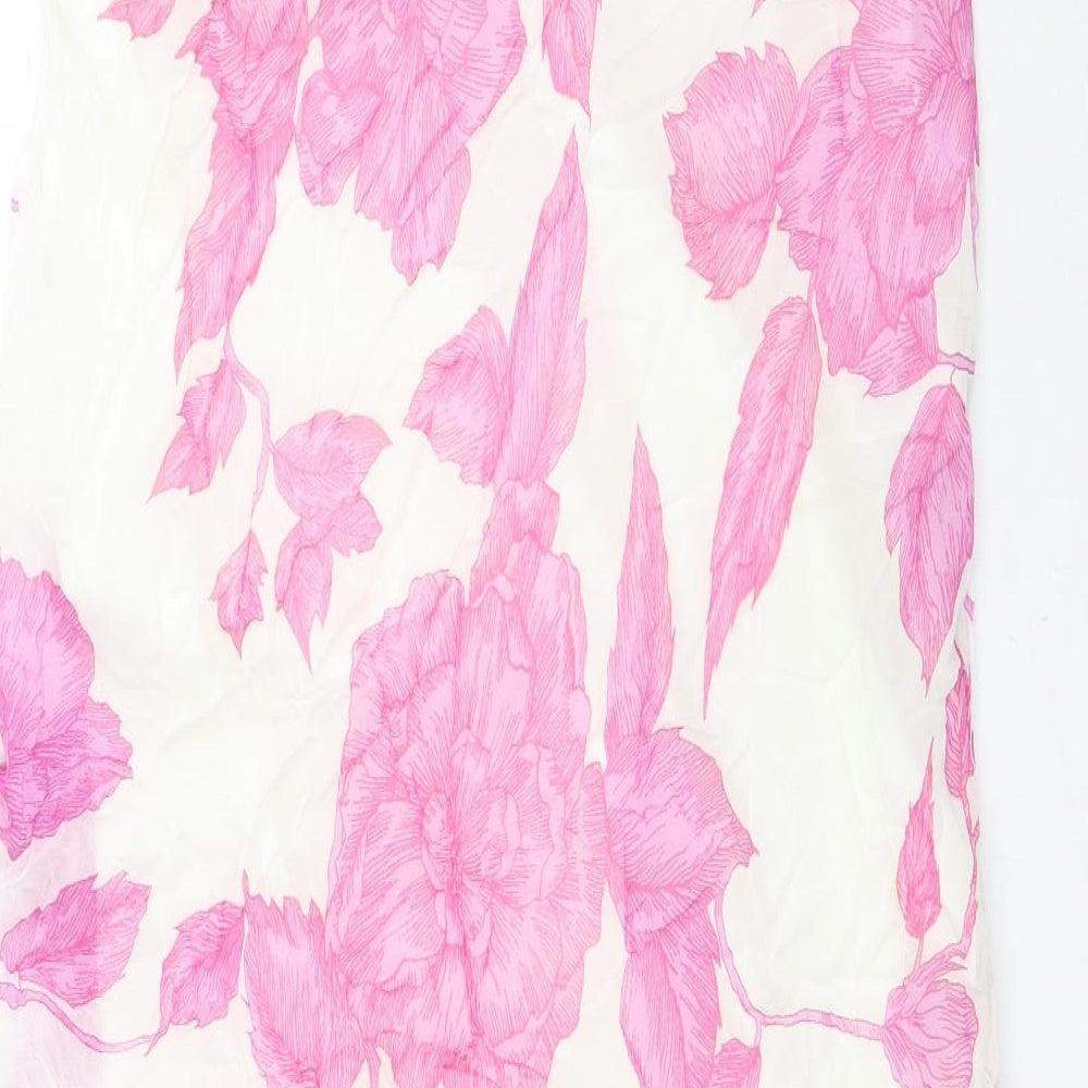 Marks and Spencer Womens Pink Floral  Slip Dress  Size 14