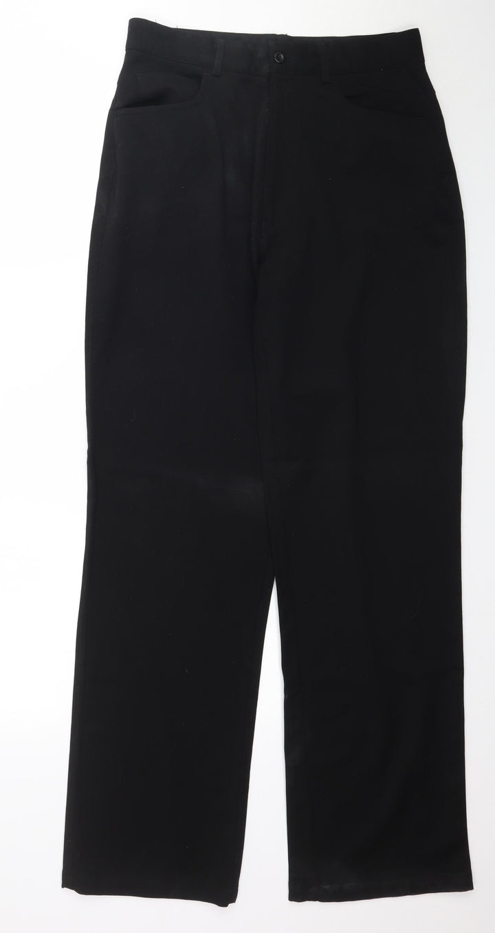 Duke Womens Black Trousers Size M L32 in