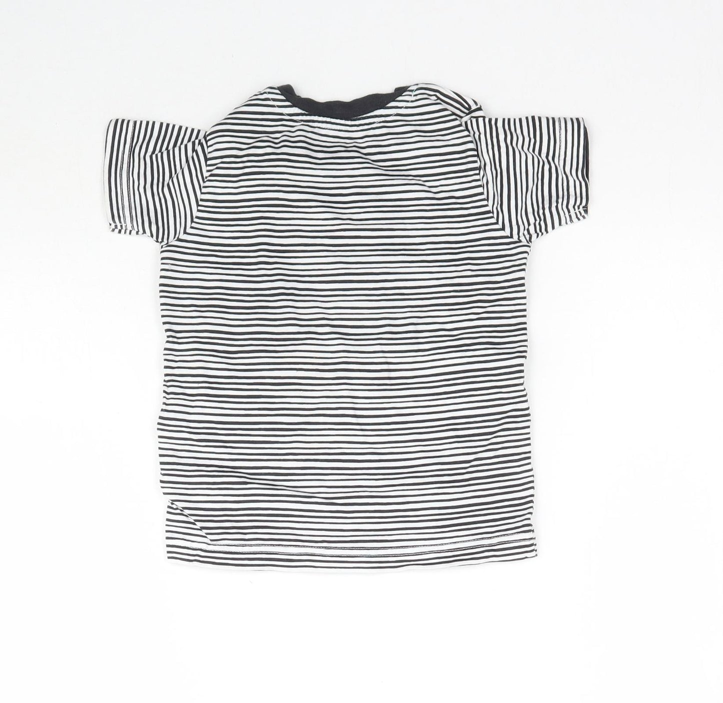Nutmeg Baby Multicoloured Striped  Basic T-Shirt Size 18-24 Months  - Zebra