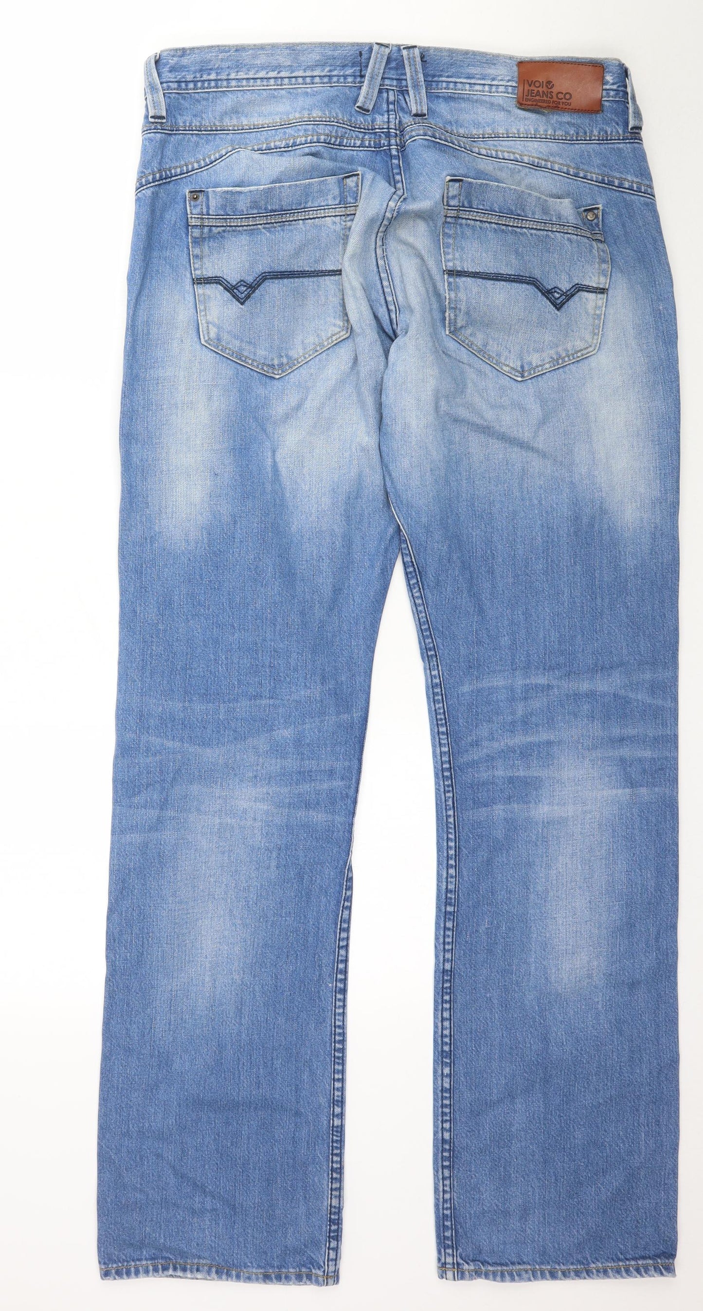 Vol Jeans Mens Blue  Denim Straight Jeans Size 34 L34 in
